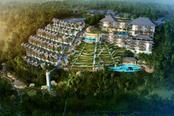 Aerial View Royal Venya Resort Ubud Bali inPLACE Design Architect
